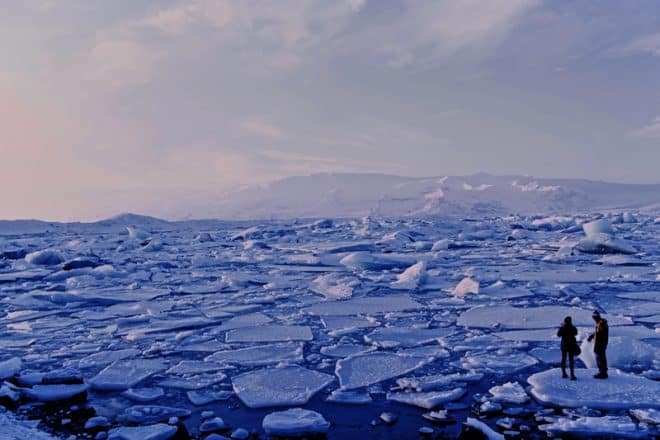 A glacier lagoon in Iceland