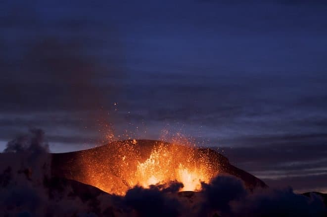 An eruption in Iceland