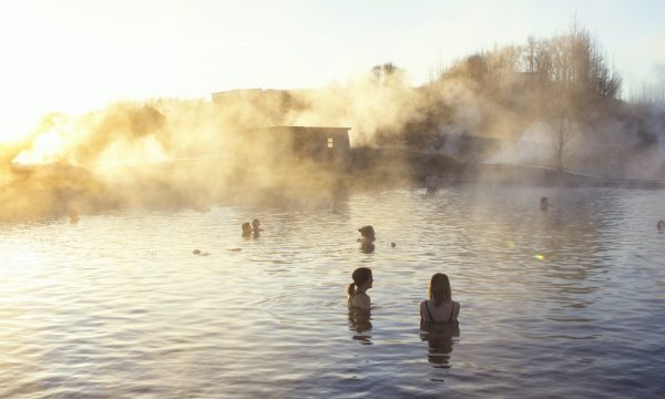 Visit the Secret Lagoon Spa in South Iceland